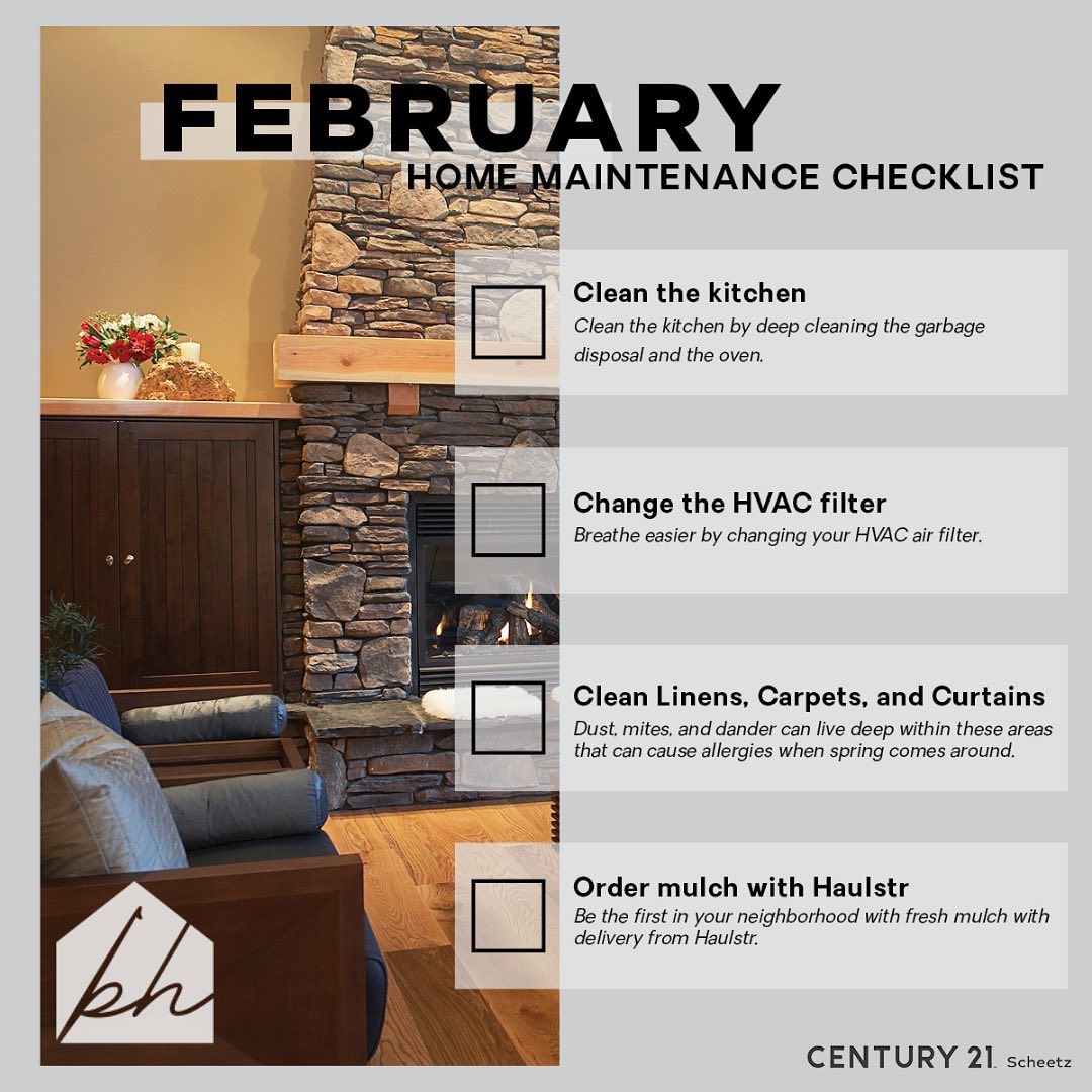 February monthly homeowners maintenance checklist